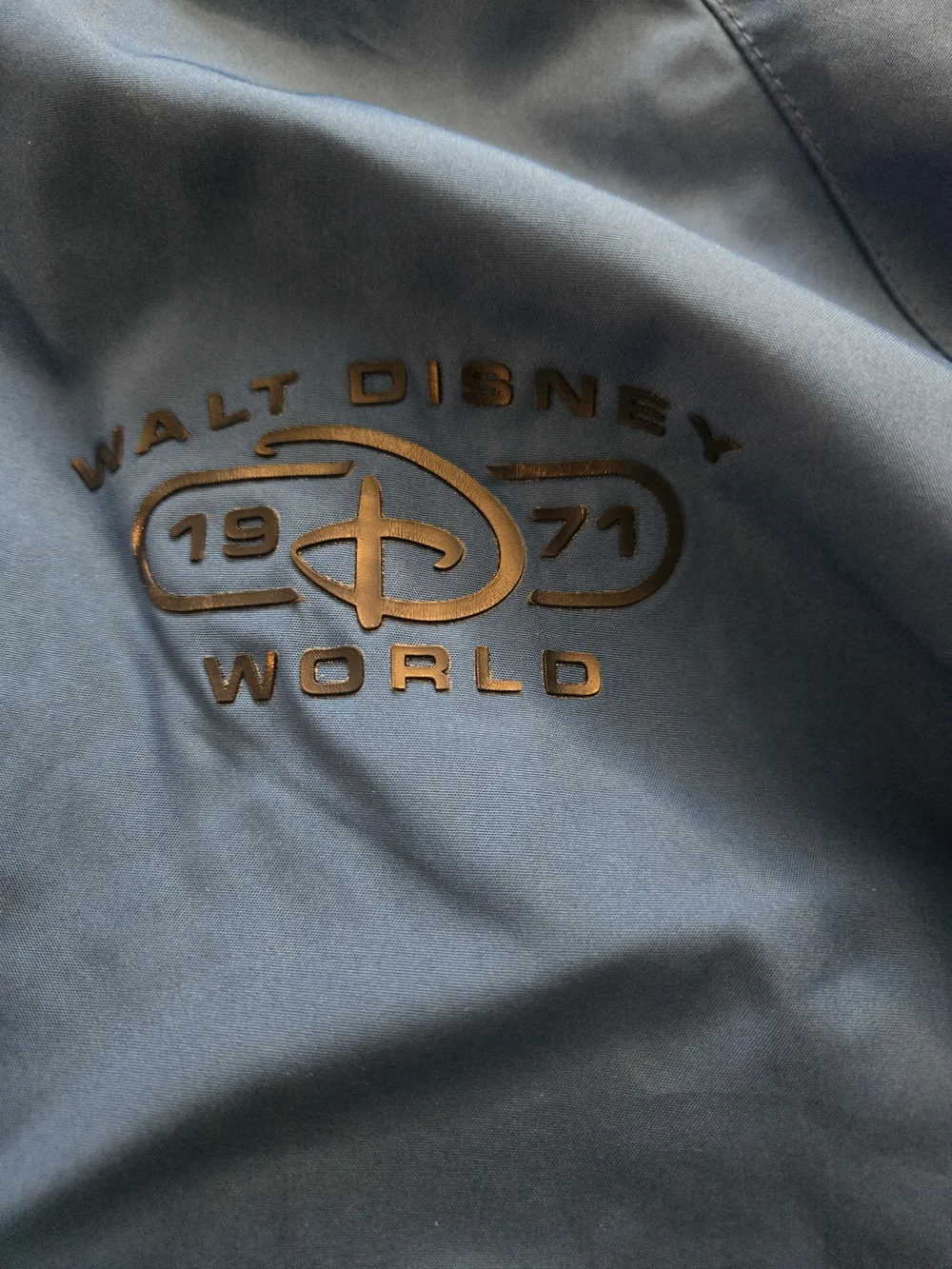 Disney Parks Authentic L  Blue/gray Jacket with Gold Walt Disney World Emblem